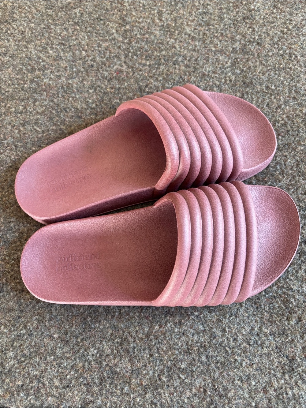 Girlfriend Collective Pink Slide Sandals